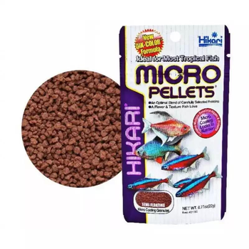 Корм Hikari Tropical Micro Pellets (микрогранула) 0,8мм для аквариумных рыбок 2,5-3-5см Медленно-тонущий