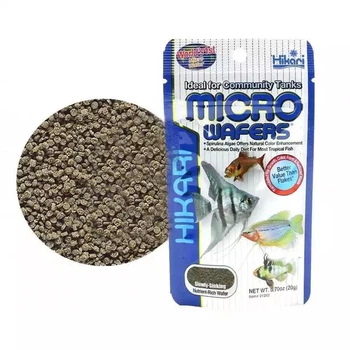 Корм Hikari Tropical Micro Wafers 45г (минидиски) ~1мм для тропических рыбок длиной от 4-5 до 9-10см Тонущий
