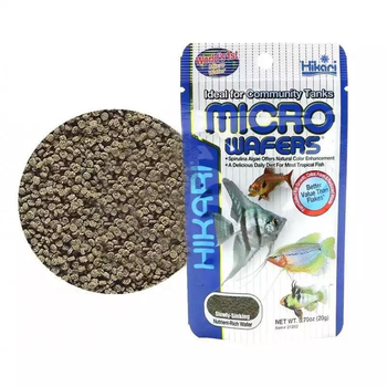 Корм Hikari Tropical Micro Wafers (минидиски) 1мм для тропических рыбок длиной от 4-5 до 9-10см Тонущий