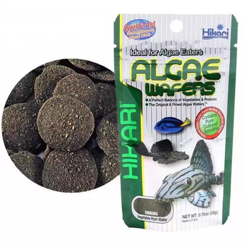 Корм Hikari Tropical Algae Wafers (диски) 15-20мм для растительноядных сомов длинной 12-15 см Тонущий