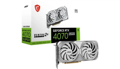 Відеокарта MSI PCI-Ex GeForce RTX 4070 Super 12G Ventus 2X White OC 12GB GDDR6X (192bit) (2520/21000) (HDMI, 3 x DisplayPort)