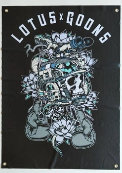 Прапор баннер військовий Lotus Goons на люверсах