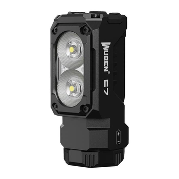 Багатофункціональний EDC ліхтарик Wuben E7 Black 6500K (1800Лм, 132м, 1*18350)