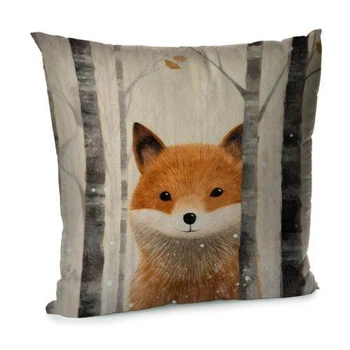Подушка диванная с бархата Допитлива лисичка 45x45 см