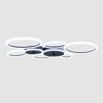 Потолочная светодиодная люстра Sirius 80W с круглыми плафонами 3000-6500К черная IP20 N 3837 BK