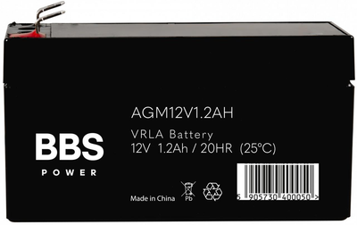 Akumulator BBS Power AGM12V1.2AH AGM VRLA 12 V 1.2 Ah