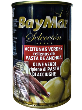 Оливки зелені з анчоусом BayMar 300г Іспанія