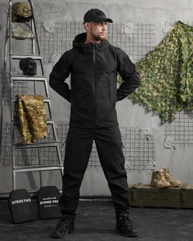 Тактичний костюм демісезонний SoftShell L чорний (88492)