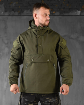 Тактическая демисезонная куртка анорак SoftShell XL олива (88917)