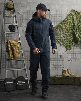 Тактический демисезонный костюм SoftShell L синий (88494)