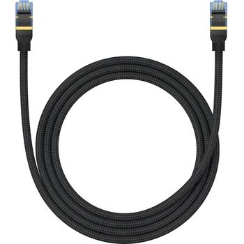Мережевий кабель Baseus High Speed CAT7 10Gigabit Ethernet Cable (Braided Cable) 1.5m (B0013320B111-02) Cluster Black