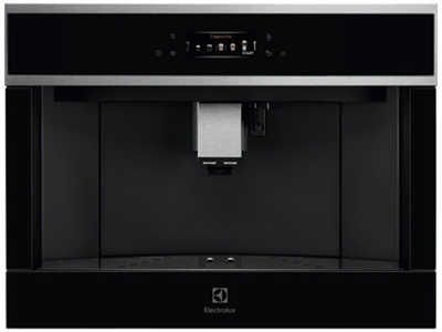 Electrolux Кофемашина встраиваемая, 2,5л, зерно+мол., автомат.капуч, дисплей, сенсорное управл., подсветка, черный