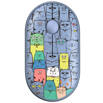 2E Мышь MF300 PETS:CATS Silent WL BT, синий