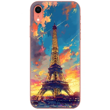 Силиконовый Чехол с Картинкой для iPhone XR Принт (Париж, Эйфелева Башня) (35417-ysm038)
