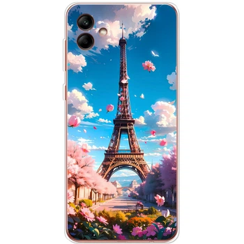 Силиконовый Чехол с Картинкой для Samsung Galaxy A04 (A045) Принт (Париж, Эйфелева Башня) (45305-ysm035)