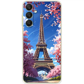 Силиконовый Чехол с Картинкой для Samsung Galaxy A25 (A256) Принт (Париж, Эйфелева Башня) (53570-ysm036)