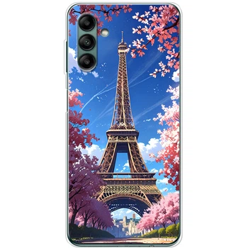 Силиконовый Чехол с Картинкой для Samsung Galaxy A04s (A047) Принт (Париж, Эйфелева Башня) (44962-ysm036)