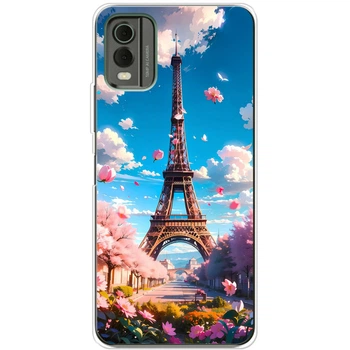Силіконовий Чохол з Картинкою для Nokia C32 Принт (Париж, Ейфелева Вежа) (48125-ysm035)