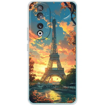 Силиконовый Чехол с Картинкой для Huawei Honor 90 Принт (Париж, Эйфелева Башня) (56568-ysm037)