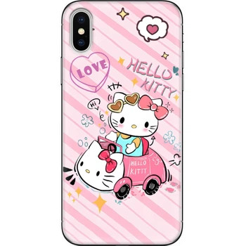 Силиконовый Чехол с Картинкой для IPhone XS Принт (Хеллоу Китти, Hello Kitty) (35413-ysm032)