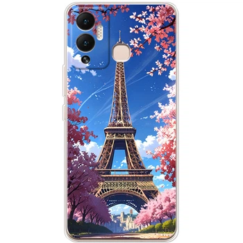 Силиконовый Чехол с Картинкой для Infinix Hot 12 Play Принт (Париж, Эйфелева Башня) (45088-ysm036)