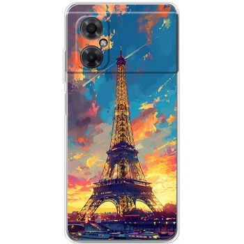 Силиконовый Чехол с Картинкой для Xiaomi Redmi Note 11R Принт (Париж, Эйфелева Башня) (46717-ysm038)