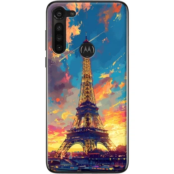 Силиконовый Чехол с Картинкой для Motorola G8 Power Принт (Париж, Эйфелева Башня) (40962-ysm038)