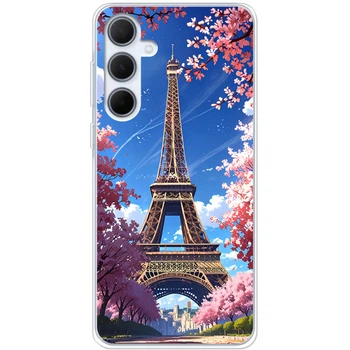 Силиконовый Чехол с Картинкой для Samsung Galaxy A35 5G (A356) Принт (Париж, Эйфелева Башня) (55280-ysm036)