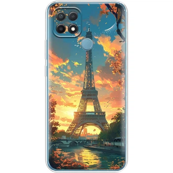 Силіконовий Чохол з Картинкою для OPPO A15s Принт (Париж, Ейфелева Вежа) (044246-ysm037)