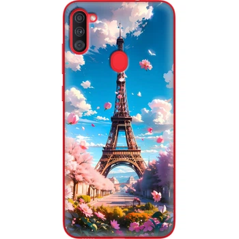 Силиконовый Чехол с Картинкой для Samsung Galaxy A11 (A115) Принт (Париж, Эйфелева Башня) (39628-ysm035)