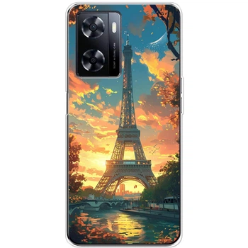 Силиконовый Чехол с Картинкой для OnePlus Nord N20 SE Принт (Париж, Эйфелева Башня) (49059-ysm037)