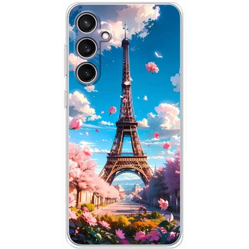 Силиконовый Чехол с Картинкой для Samsung Galaxy S23 FE (S711) Принт (Париж, Эйфелева Башня) (50689-ysm035)