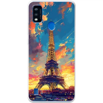 Силиконовый Чехол с Картинкой для ZTE Blade A51 Принт (Париж, Эйфелева Башня) (43298-ysm038)