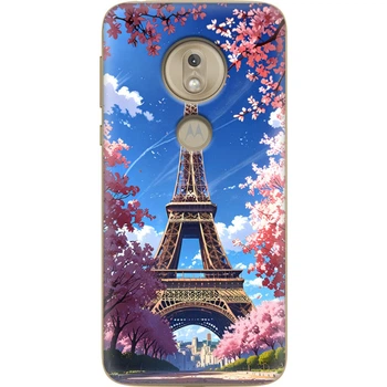 Силиконовый Чехол с Картинкой для Motorola G7 Play XT1952 Принт (Париж, Эйфелева Башня) (37197-ysm036)