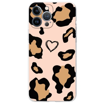 Силиконовый Чехол с Картинкой для iPhone 13 Pro Принт (Леопардовый, leo) (43365-ysm034)