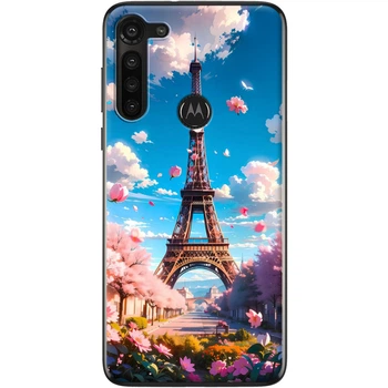 Силиконовый Чехол с Картинкой для Motorola G8 Power Принт (Париж, Эйфелева Башня) (40962-ysm035)