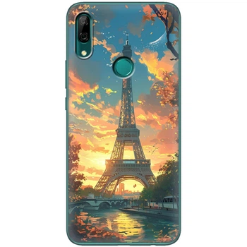 Силиконовый Чехол с Картинкой для Huawei P Smart Z Принт (Париж, Эйфелева Башня) (37381-ysm037)