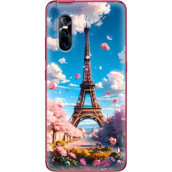Силиконовый Чехол с Картинкой для Vivo V15 Pro Принт (Париж, Эйфелева Башня) (37608-ysm035)