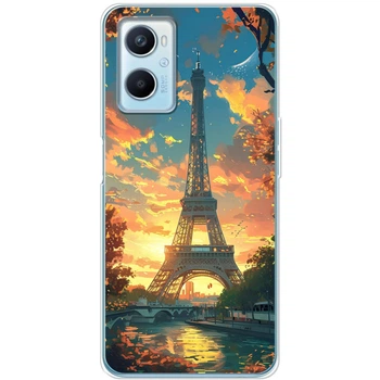Силіконовий Чохол з Картинкою для OPPO A96 Принт (Париж, Ейфелева Вежа) (45240-ysm037)