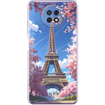 Силиконовый Чехол с Картинкой для Xiaomi Redmi Note 9T Принт (Париж, Эйфелева Башня) (42123-ysm036)