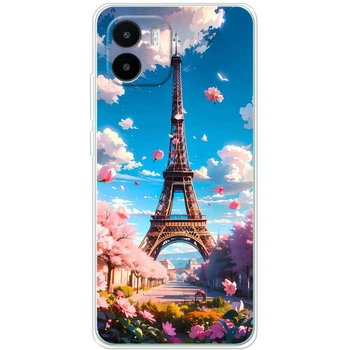 Силиконовый Чехол с Картинкой для Xiaomi Redmi A1 Принт (Париж, Эйфелева Башня) (45053-ysm035)
