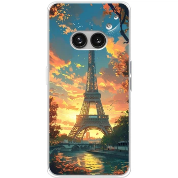 Силиконовый Чехол с Картинкой для Nothing Phone (2a) Принт (Париж, Эйфелева Башня) (56079-ysm037)