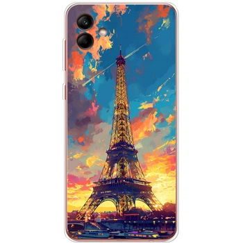 Силиконовый Чехол с Картинкой для Samsung Galaxy A04e (A042) Принт (Париж, Эйфелева Башня) (45533-ysm038)