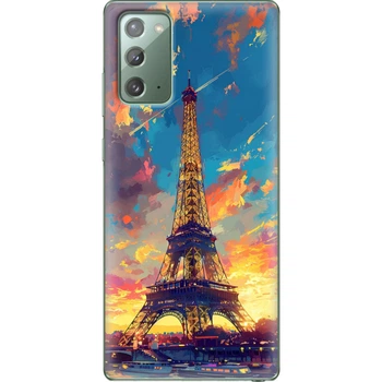 Силиконовый Чехол с Картинкой для Samsung Galaxy Note 20 (N980) Принт (Париж, Эйфелева Башня) (40568-ysm038)
