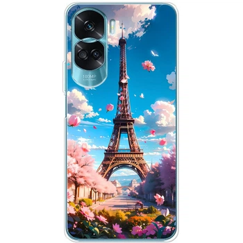 Силіконовий Чохол з Картинкою для Huawei Honor 90 Lite Принт (Париж, Ейфелева Вежа) (55405-ysm035)