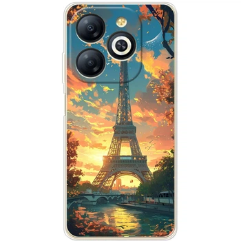 Силиконовый Чехол с Картинкой для Infinix Smart 8 Принт (Париж, Эйфелева Башня) (55407-ysm037)