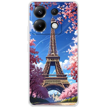 Силиконовый Чехол с Картинкой для Xiaomi Poco X6 5G Принт (Париж, Эйфелева Башня) (53173-ysm036)