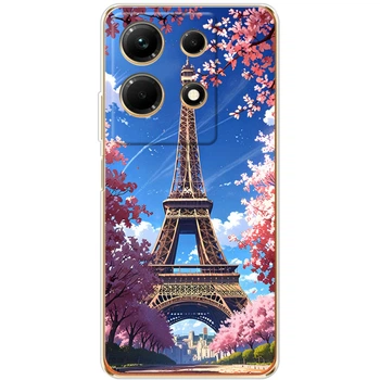 Силиконовый Чехол с Картинкой для Infinix Note 30 4G Принт (Париж, Эйфелева Башня) (55316-ysm036)