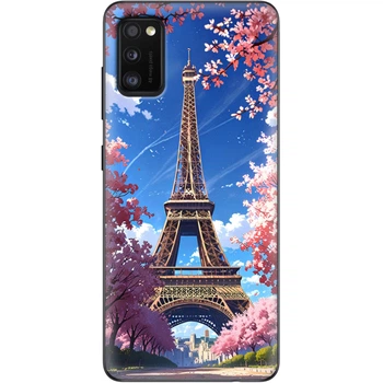Силиконовый Чехол с Картинкой для Samsung Galaxy A41 (A415) Принт (Париж, Эйфелева Башня) (39755-ysm036)