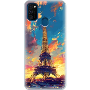 Силиконовый Чехол с Картинкой для Samsung Galaxy M21 (M215) Принт (Париж, Эйфелева Башня) (39465-ysm038)